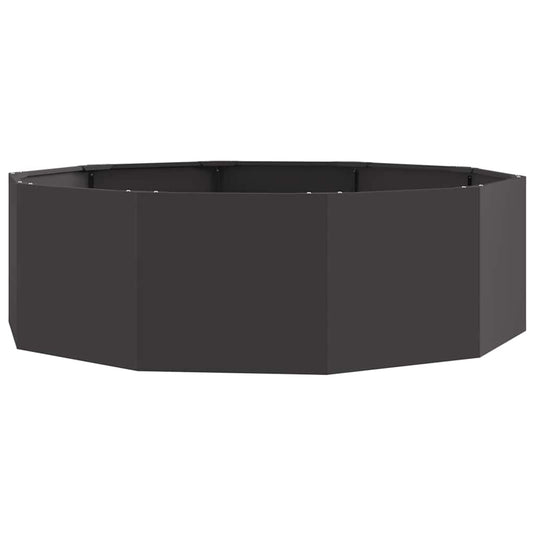 Vidaxl plantenbak zwart 120 x 120 x 35 cm staal