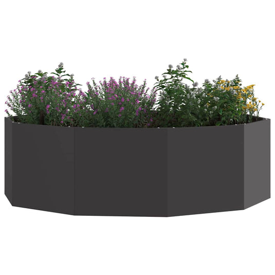 Vidaxl plantenbak zwart 120 x 120 x 35 cm staal