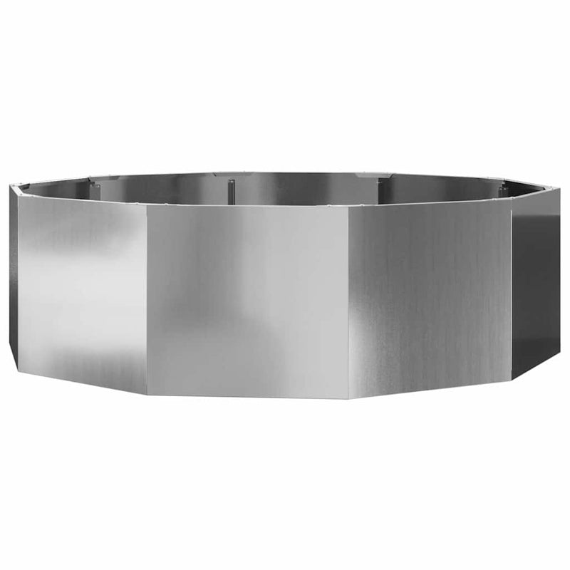 Afbeelding laden in galerijviewer, Vidaxl plantenbak zilver 120 x 120 x 35 cm gegalvaniseerd staal
