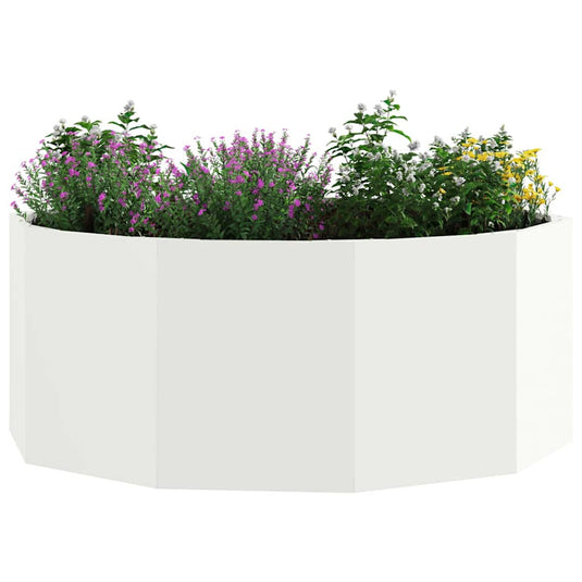 Vidaxl plantenbak wit 90 x 90 x 35 cm staal