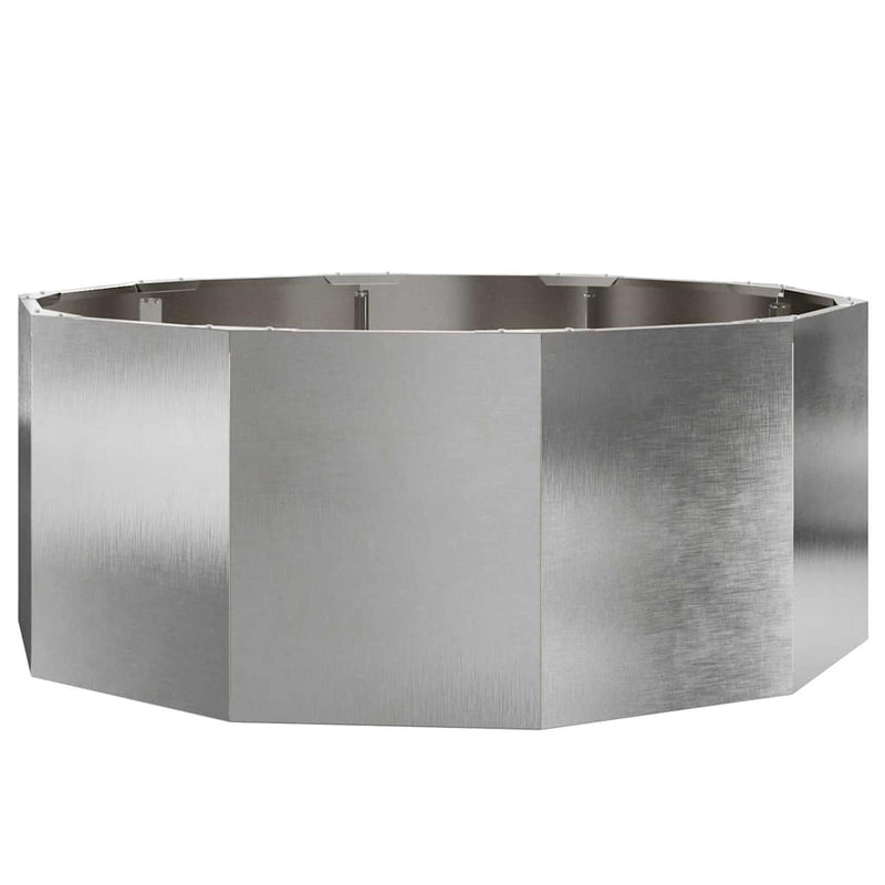 Afbeelding laden in galerijviewer, Vidaxl plantenbak zilver 90 x 90 x 35 cm roestvrij staal
