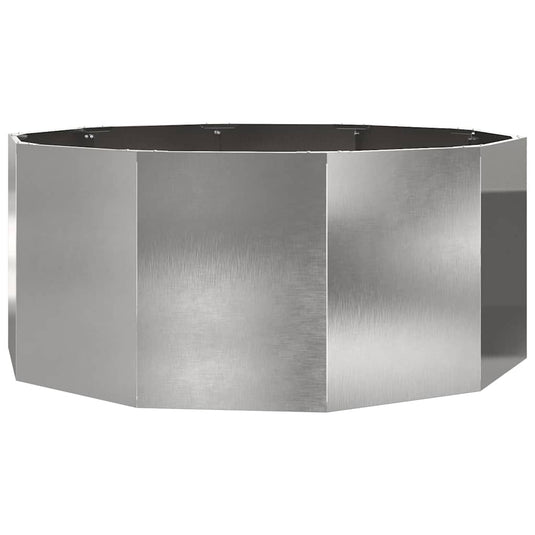 Vidaxl plantenbak zilver 120 x 120 x 50 cm roestvrij staal