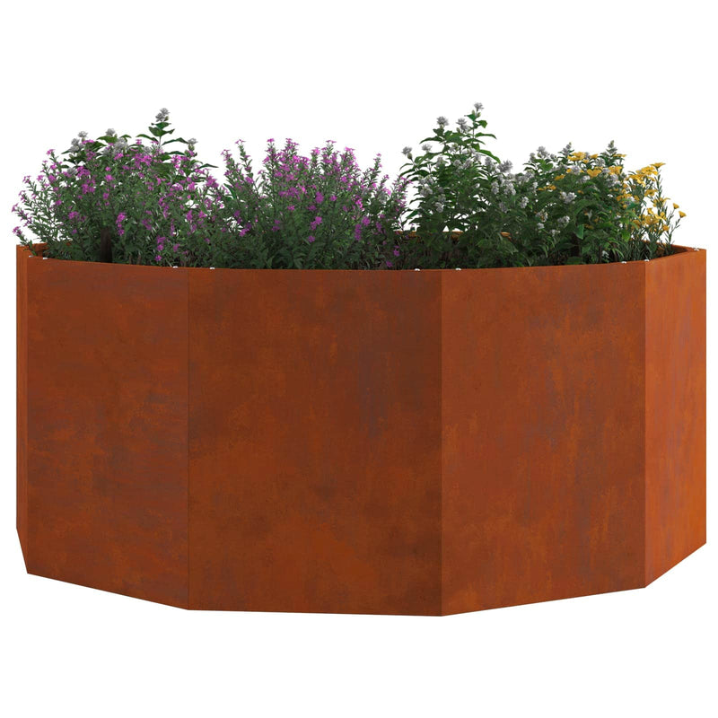 Afbeelding laden in galerijviewer, Vidaxl plantenbak roestig 120 x 120 x 50 cm cortenstaal
