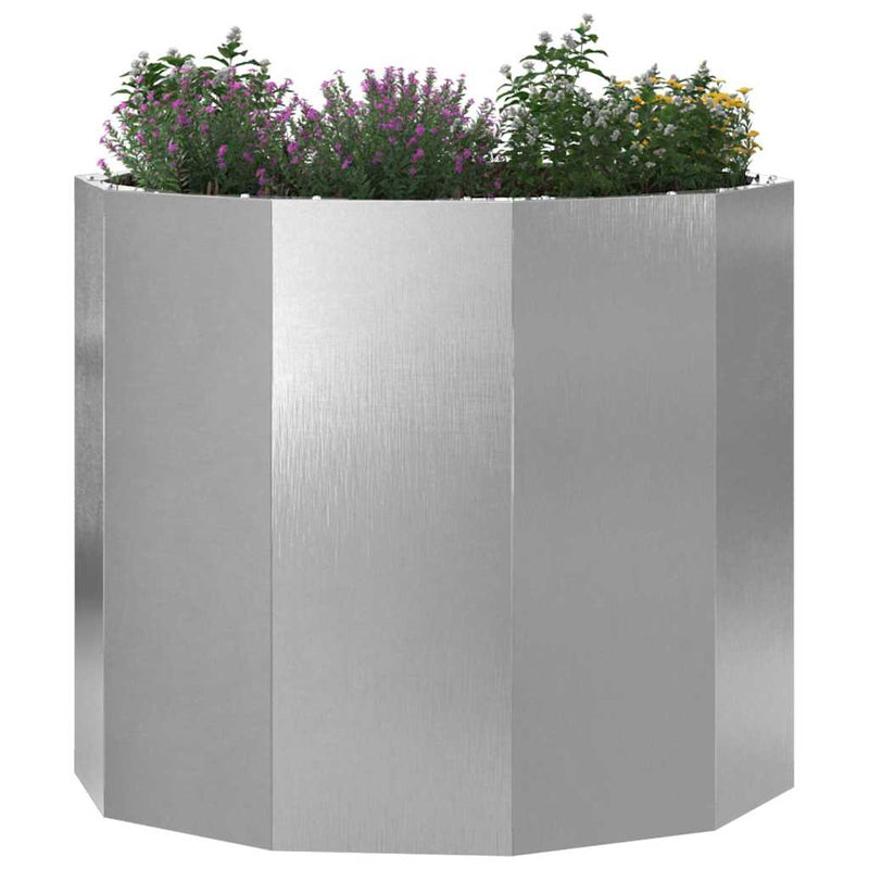 Afbeelding laden in galerijviewer, Vidaxl plantenbak zilver 60 x 60 x 50 cm roestvrij staal

