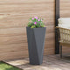 Vidaxl plantenbak antraciet 30 x 30 x 75 cm staal