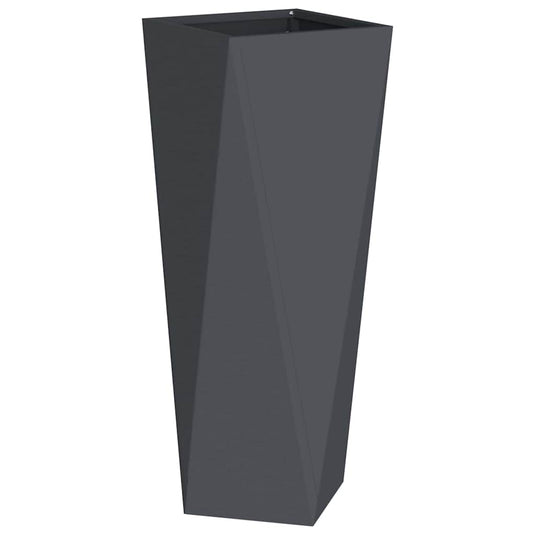 Vidaxl plantenbak antraciet 30 x 30 x 75 cm staal