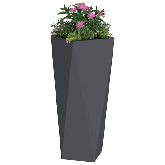 Vidaxl plantenbak antraciet 30 x 30 x 75 cm staal