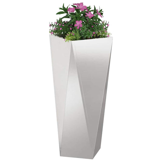 Vidaxl plantenbak zilver 30 x 30 x 75 cm roestvrij staal