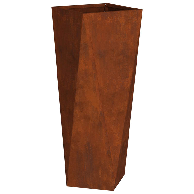 Afbeelding laden in galerijviewer, Vidaxl plantenbak roestig 30 x 30 x 75 cm weervast staal
