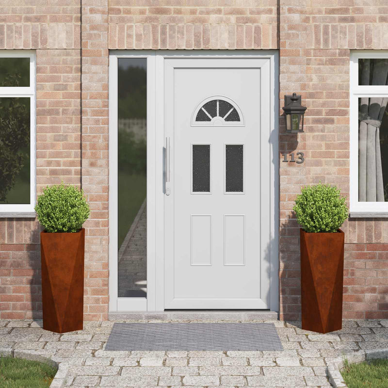 Afbeelding laden in galerijviewer, Vidaxl plantenbak 2 pcs roestig 30 x 30 x 75 cm cortenstaal
