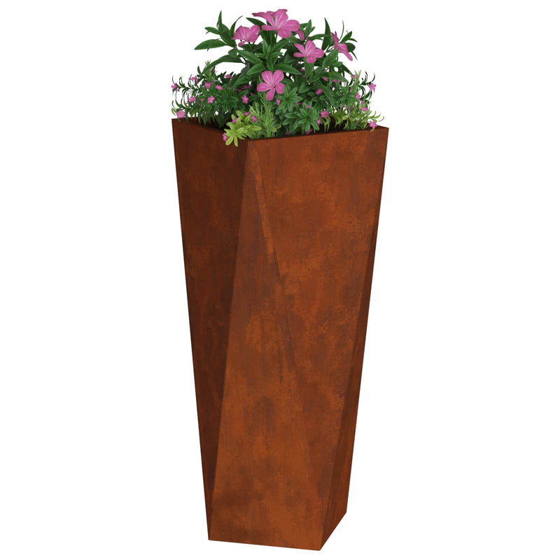 Afbeelding laden in galerijviewer, Vidaxl plantenbak 2 pcs roestig 30 x 30 x 75 cm cortenstaal
