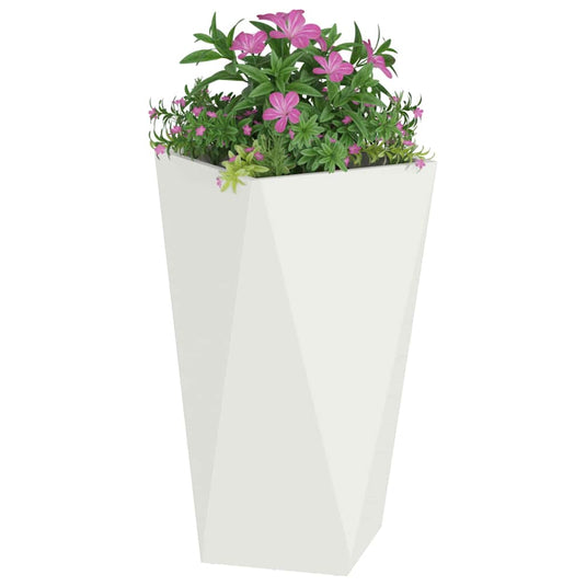 Vidaxl plantenbak wit 40 x 40 x 75 cm staal