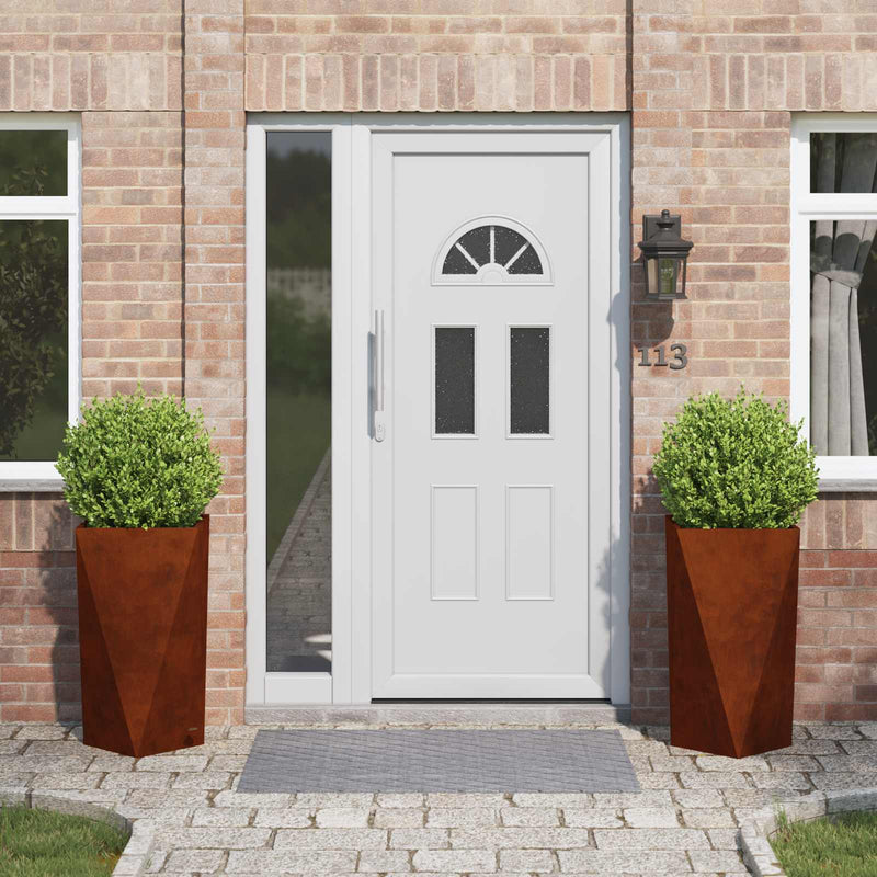 Afbeelding laden in galerijviewer, Vidaxl plantenbak 2 pcs roestig 40 x 40 x 75 cm cortenstaal
