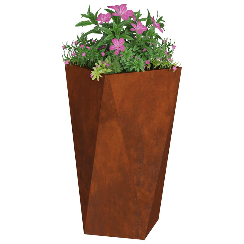 Afbeelding laden in galerijviewer, Vidaxl plantenbak 2 pcs roestig 40 x 40 x 75 cm cortenstaal
