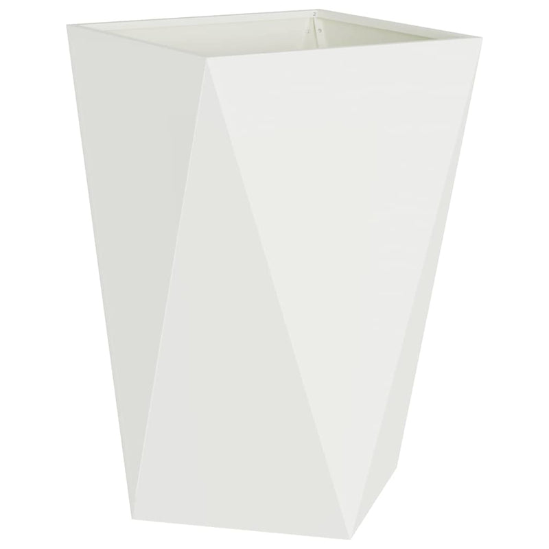 Afbeelding laden in galerijviewer, Vidaxl plantenbak wit 50 x 50 x 75 cm staal
