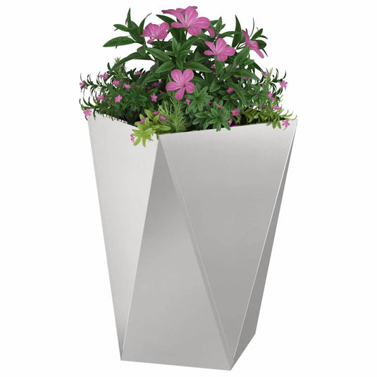 Vidaxl plantenbak 2 pcs zilver 50 x 50 x 75 cm roestvrij staal
