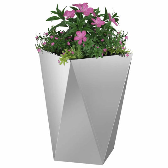 Vidaxl plantenbak zilver 50 x 50 x 75 cm gegalvaniseerd staal