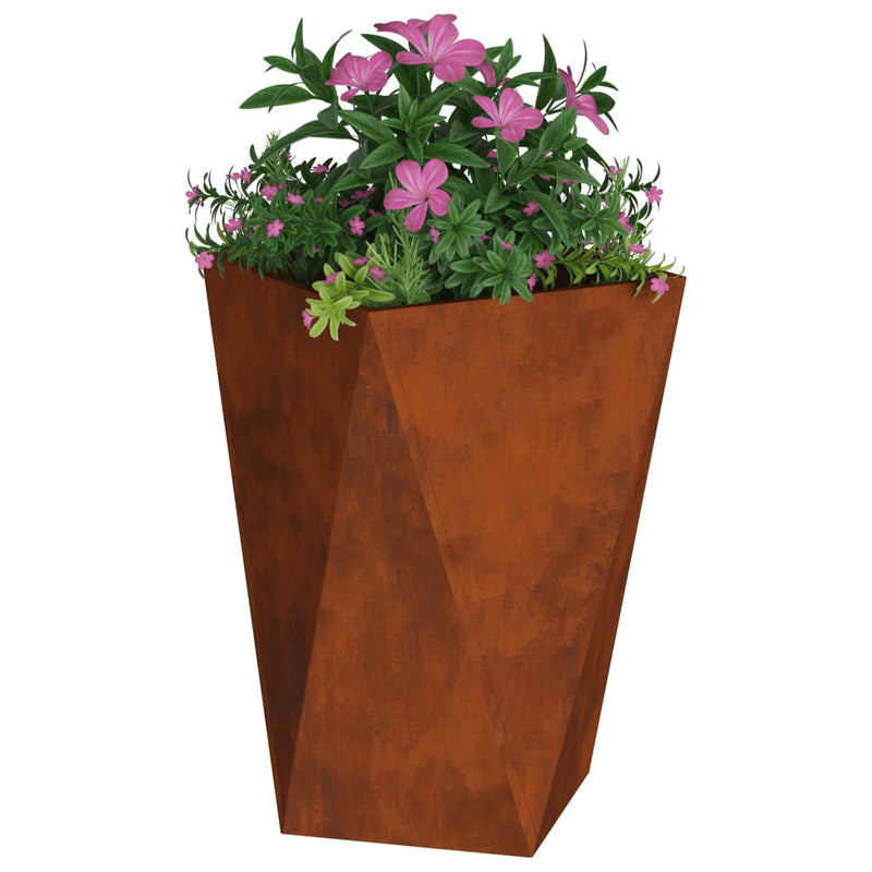 Afbeelding laden in galerijviewer, Vidaxl plantenbak 2 pcs roestig 50 x 50 x 75 cm cortenstaal
