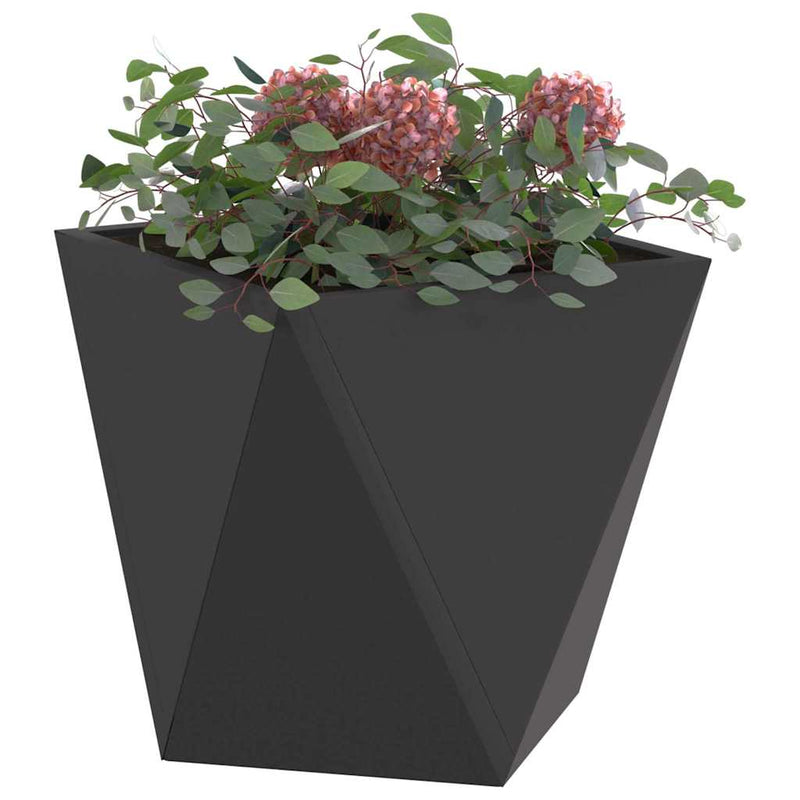 Afbeelding laden in galerijviewer, Vidaxl plantenbak zwart 30 x 30 x 30 cm staal
