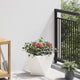 Vidaxl plantenbak wit 30 x 30 x 30 cm staal