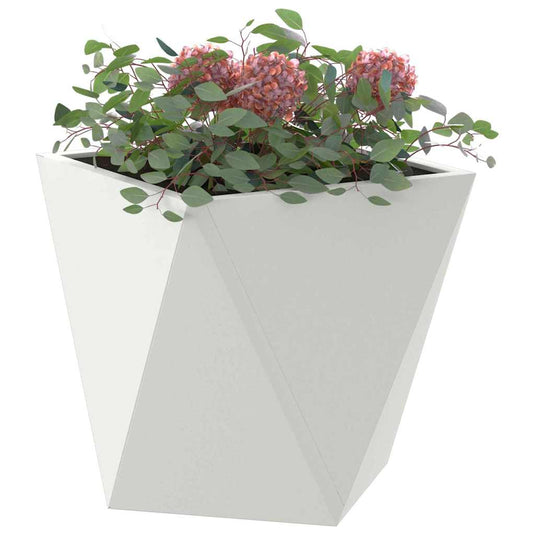 Vidaxl plantenbak wit 30 x 30 x 30 cm staal