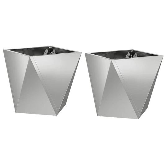 Vidaxl plantenbak 2 pcs zilver 30 x 30 x 30 cm gegalvaniseerd staal