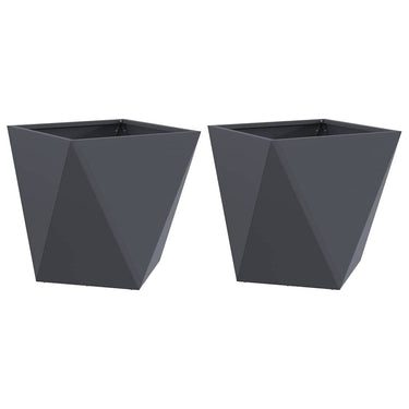 Vidaxl plantenbak 2 pcs antraciet 40 x 40 x 40 cm staal