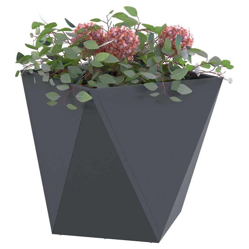 Afbeelding laden in galerijviewer, Vidaxl plantenbak 2 pcs antraciet 40 x 40 x 40 cm staal
