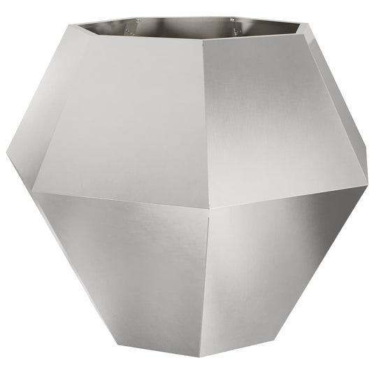 Vidaxl plantenbak zilver 100 x 100 x 80 cm roestvrij staal