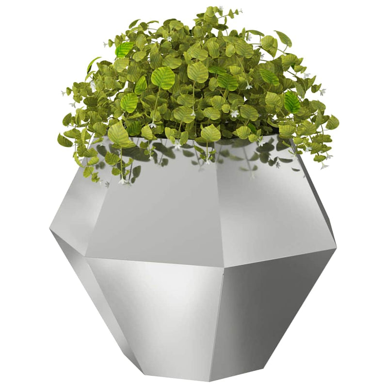 Afbeelding laden in galerijviewer, Vidaxl plantenbak zilver 100 x 100 x 80 cm gegalvaniseerd staal
