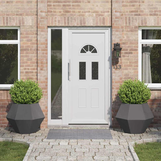 Vidaxl plantenbak 2 pcs zwart 75 x 75 x 60 cm staal