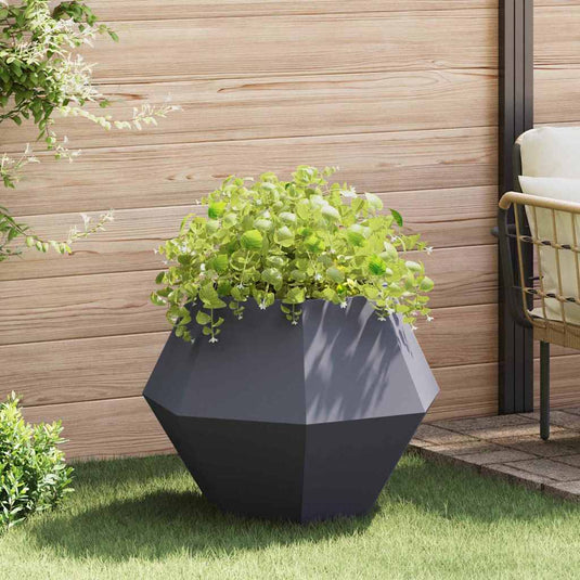 Vidaxl plantenbak antraciet 75 x 75 x 60 cm staal