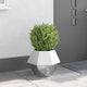 Vidaxl plantenbak zilver 50 x 50 x 40 cm roestvrij staal