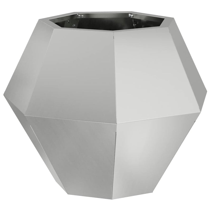 Afbeelding laden in galerijviewer, Vidaxl plantenbak zilver 50 x 50 x 40 cm gegalvaniseerd staal
