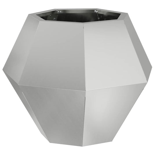 Vidaxl plantenbak zilver 50 x 50 x 40 cm gegalvaniseerd staal