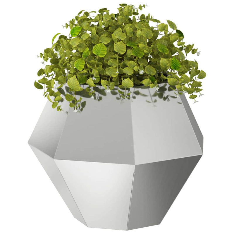 Afbeelding laden in galerijviewer, Vidaxl plantenbak zilver 50 x 50 x 40 cm gegalvaniseerd staal
