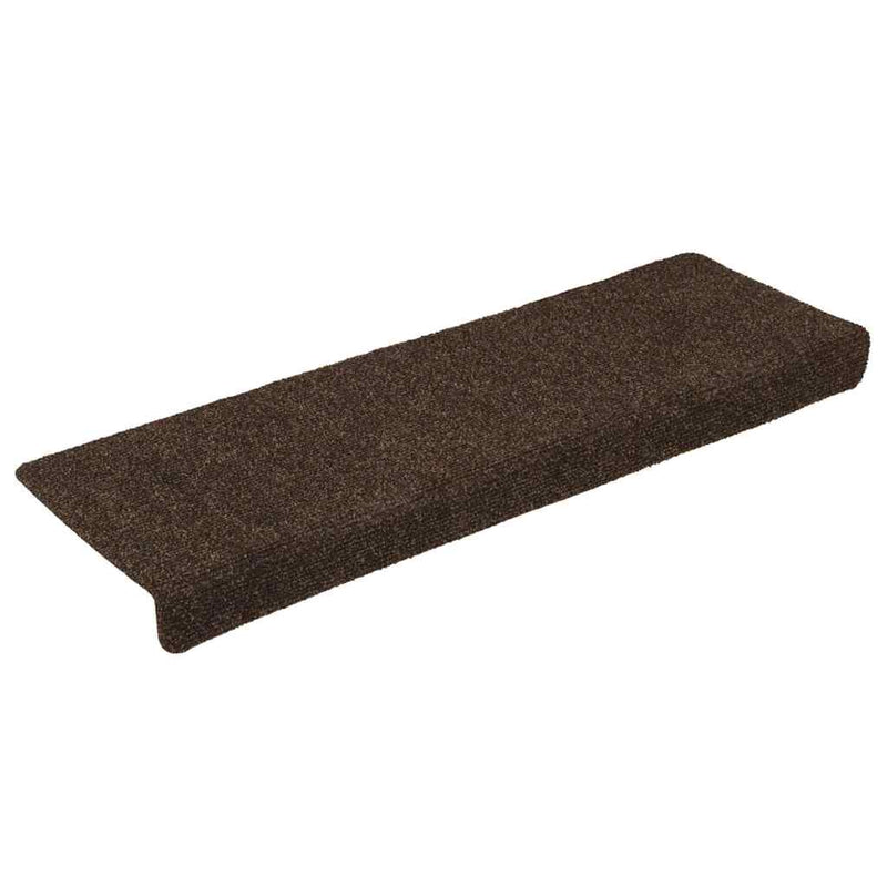 Afbeelding laden in galerijviewer, Vidaxl trapmatten zelfklevend 30 stuks 65x21x4 cm bruin rechthoekige rand
