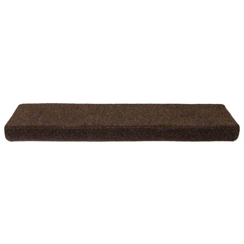 Afbeelding laden in galerijviewer, Vidaxl trapmatten zelfklevend 30 stuks 65x21x4 cm bruin rechthoekige rand
