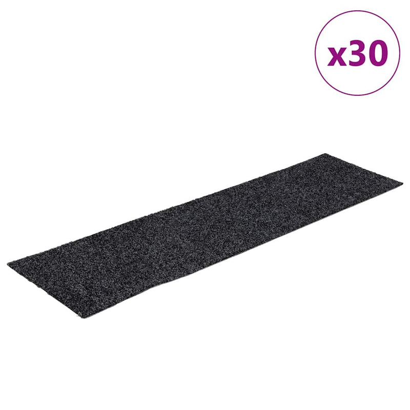 Afbeelding laden in galerijviewer, Vidaxl trapmatten zelfklevend 30 stuks 76x20 cm grijs rechthoekig
