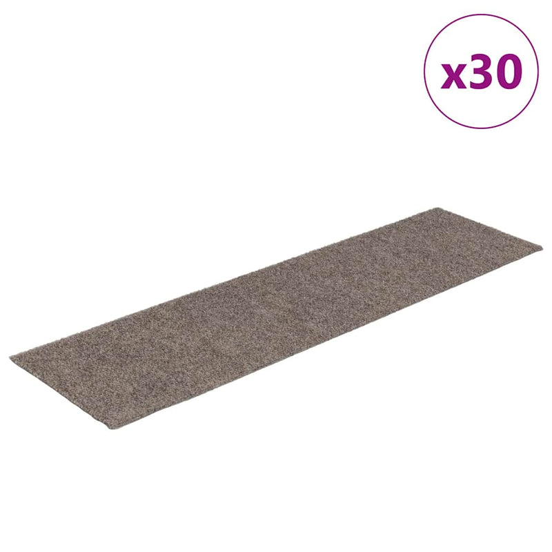 Afbeelding laden in galerijviewer, Vidaxl trapmatten zelfklevend 30 stuks 76x20 cm beige rechthoekig
