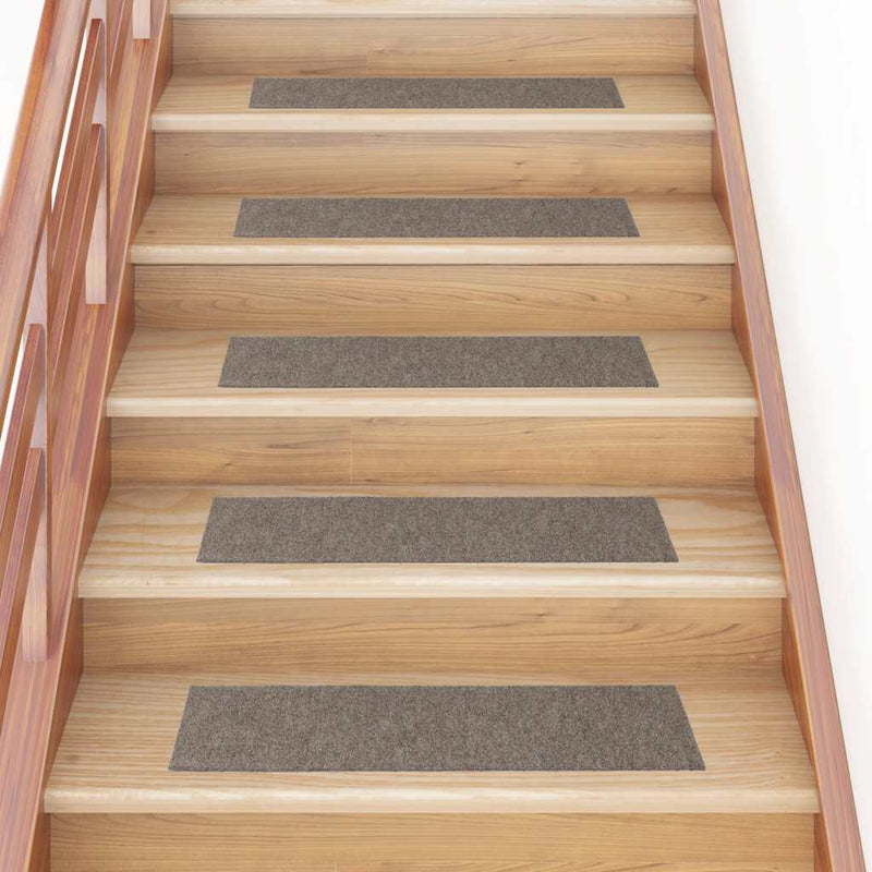 Afbeelding laden in galerijviewer, Vidaxl trapmatten zelfklevend 30 stuks 76x20 cm beige rechthoekig

