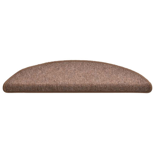Vidaxl trapmatten 30 st 56x17x3 cm bruin halfrond