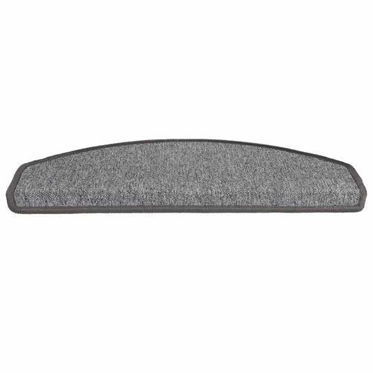 Vidaxl trapmatten 30 st 65x24x4 cm donkergrijs halfrond groot