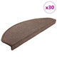 Vidaxl trapmatten 30 st 65x24x4 cm koffiebruin halfrond groot