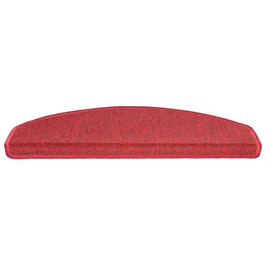 Vidaxl trapmatten 30 st 65x24x4 cm röd halfrond groot