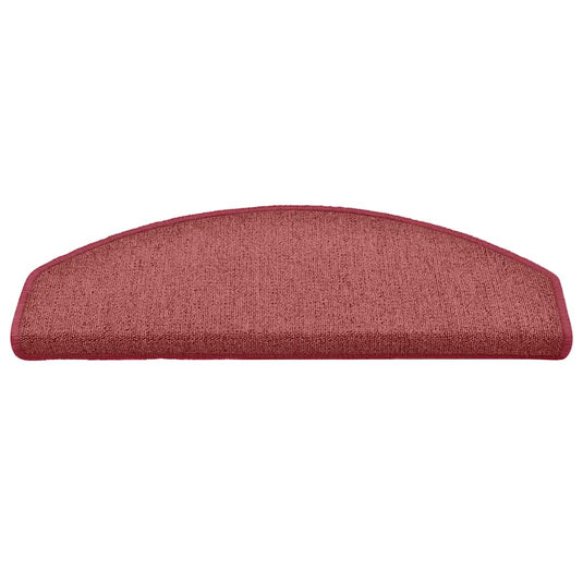 Vidaxl trapmatten 30 st 65x24x4 cm bordeaux halfrond groot