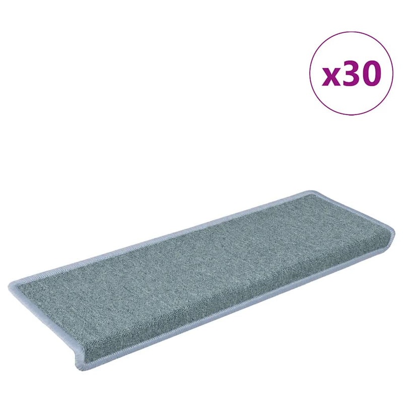Afbeelding laden in galerijviewer, Vidaxl trapmatten 30 st 65x21x4 cm zeeblauw rechthoekige rand
