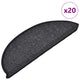Vidaxl trapmatten 20 st 56x17x3 cm antraciet halfrond