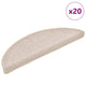 Vidaxl trapmatten 20 st 56x17x3 cm taupe halfrond