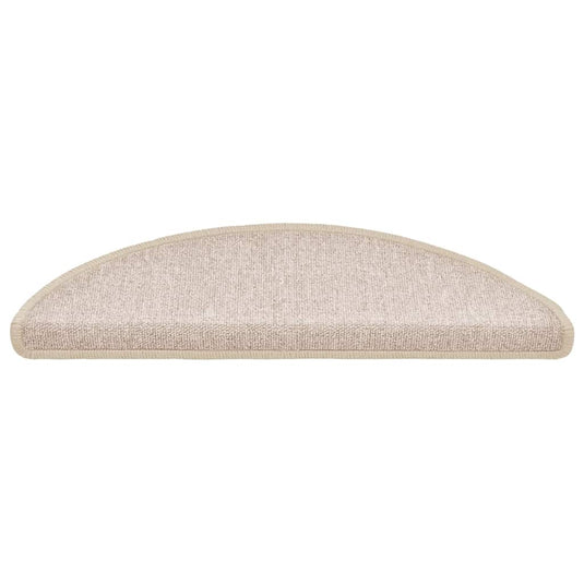 Vidaxl trapmatten 20 st 56x17x3 cm taupe halfrond